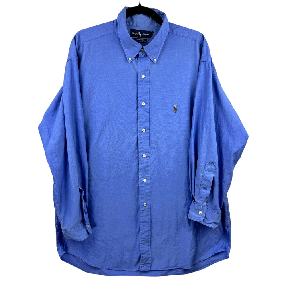 Ralph Lauren Shirt Yarmouth 18-34 Men's‎ Blue Button Down Oxford Cotton Career